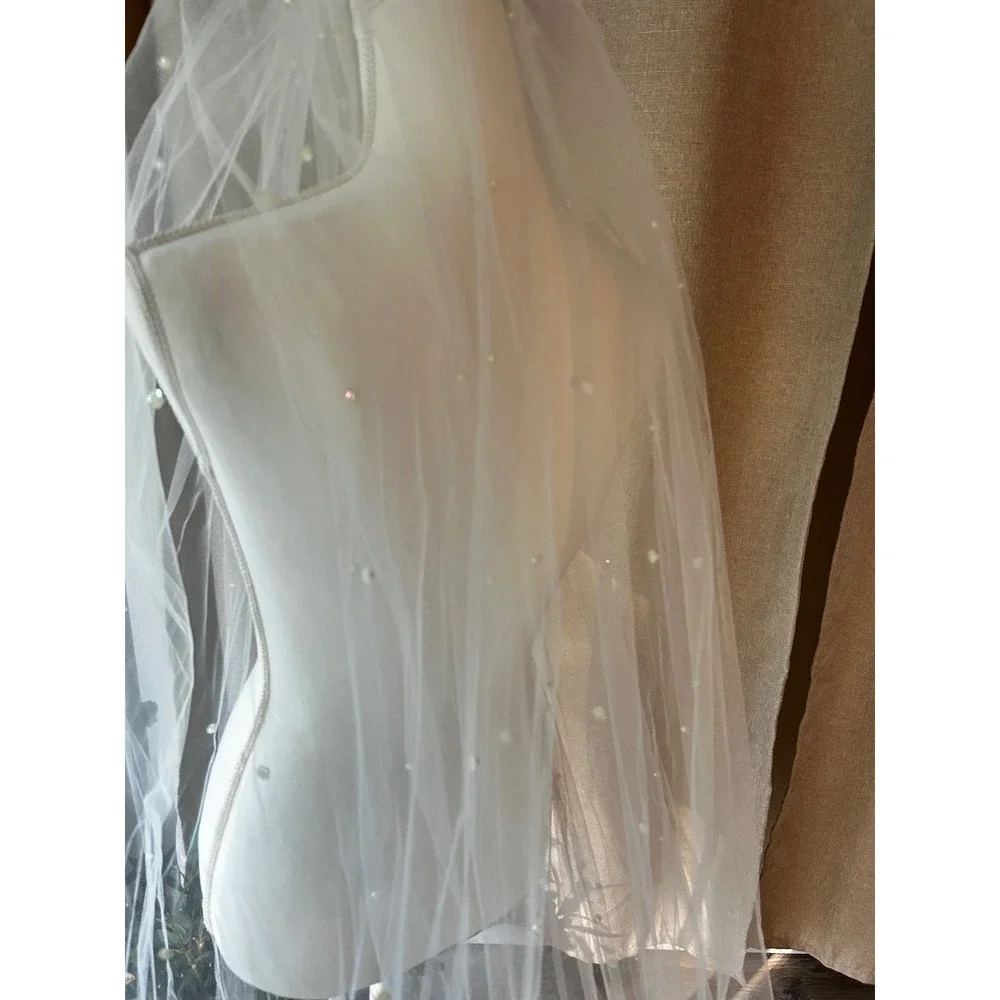 Vintage Cathedral Pearl Veil 131